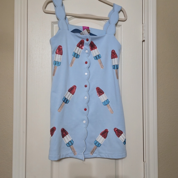 QUEEN OF SPARKLES Dresses & Skirts - QUEEN OF SPARKLES Blue Popsicle Mini Dress